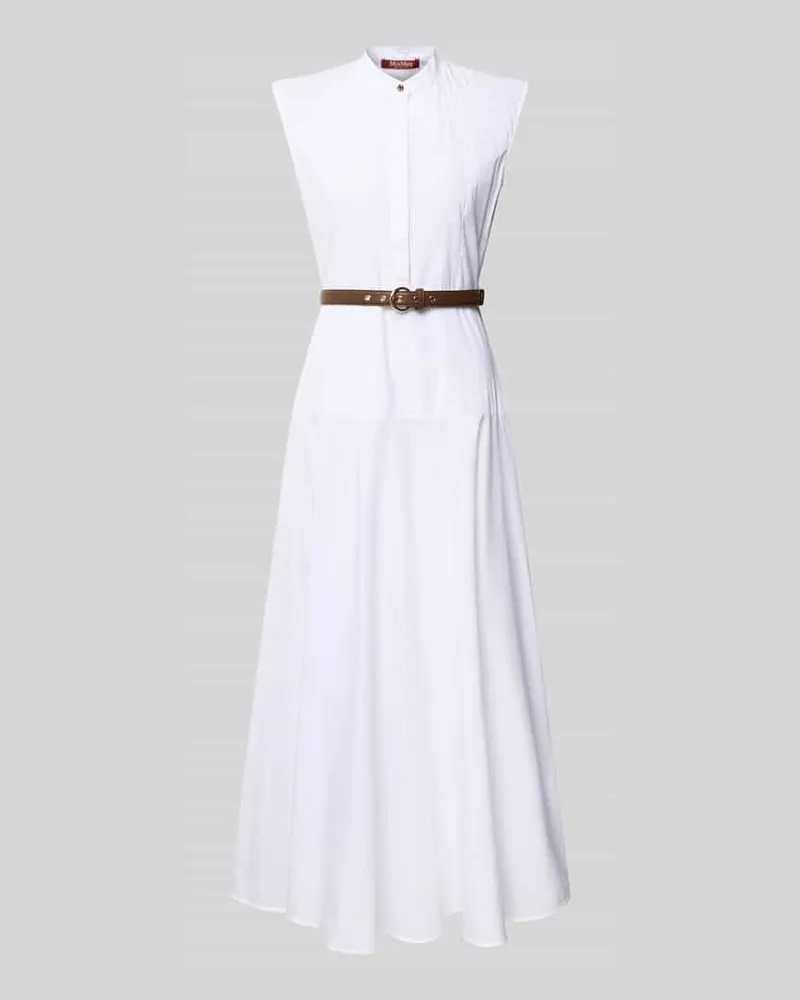 Max Mara Tailliertes Freizeitkleid aus reiner Baumwolle Modell 'GESTO Weiss