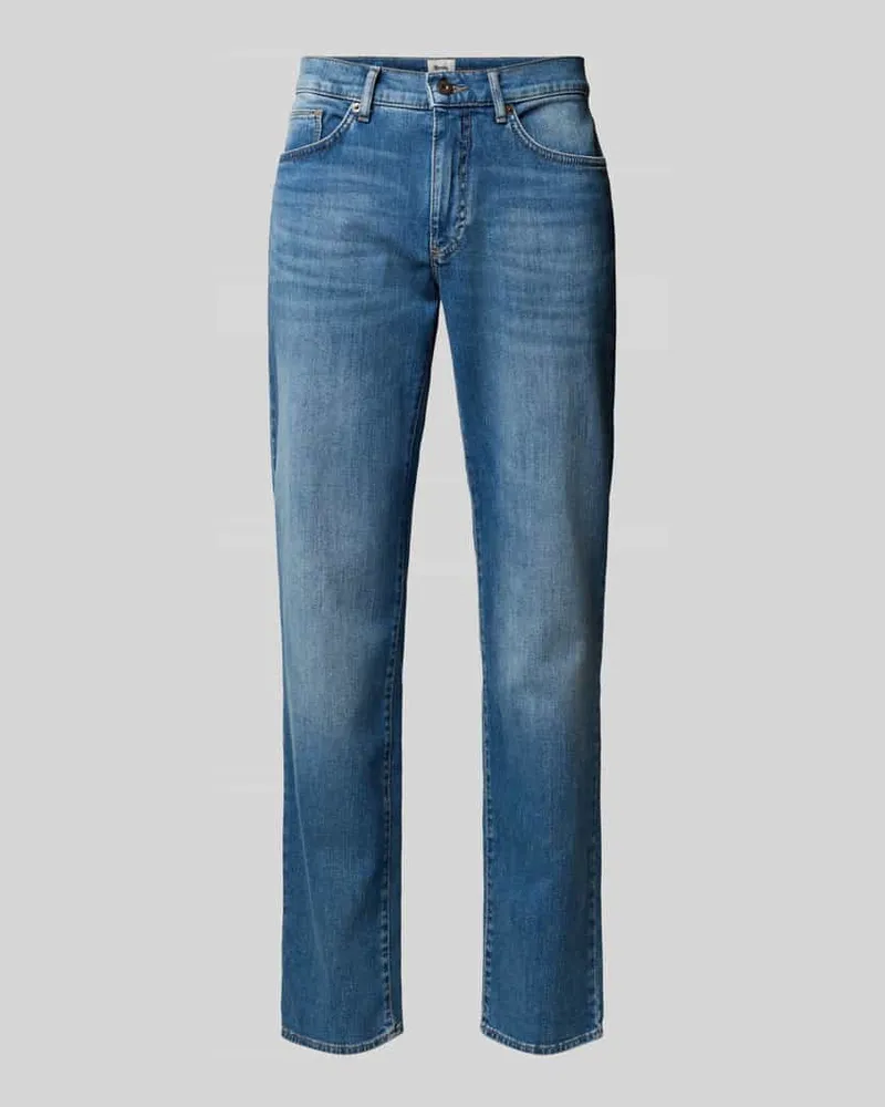 Brax Straight Leg Jeans im 5-Pocket-Design Modell 'Cadiz Dunkelblau