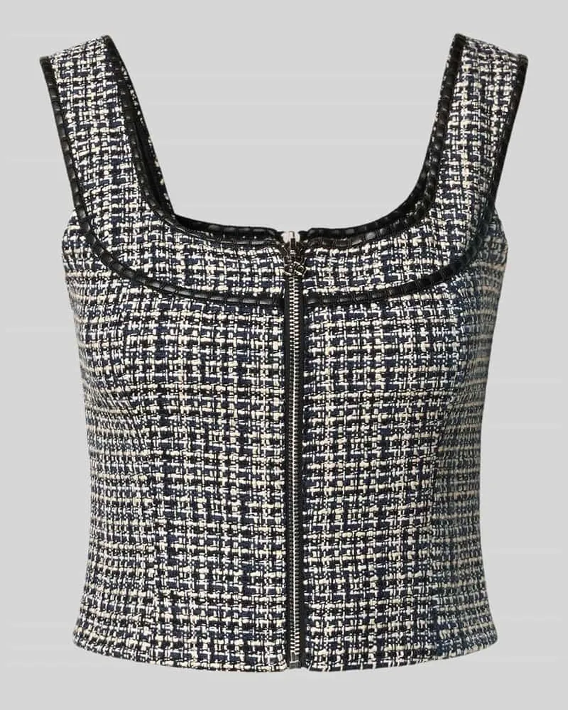 HUGO BOSS Top mit Reißverschluss Modell 'Cusene Marine