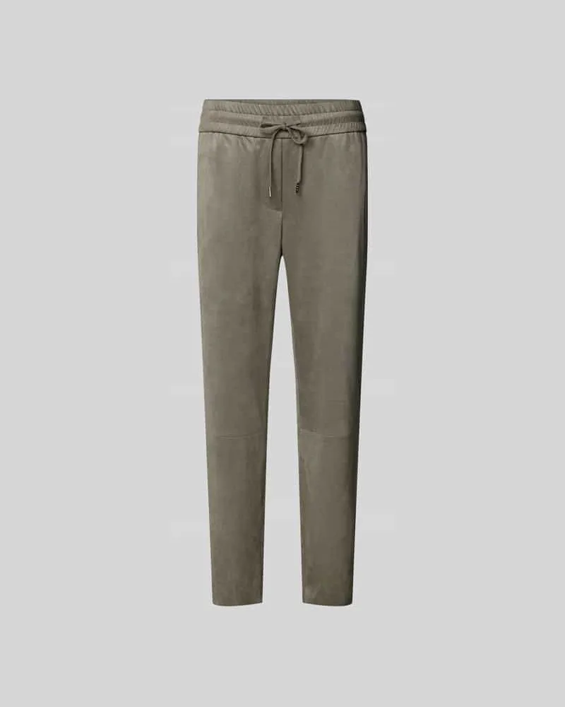 Juvia Stoffhose aus Velours Khaki