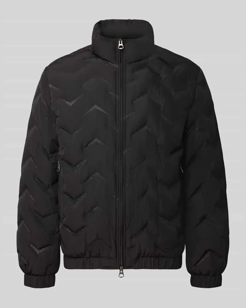 Antony Morato Steppjacke mit Stehkragen und Reißverschlusstaschen Black