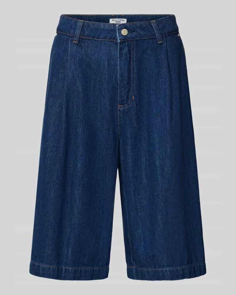 Marc O'Polo Wide Leg Jeansshorts aus Baumwoll-Lyocell-Mix Jeansblau