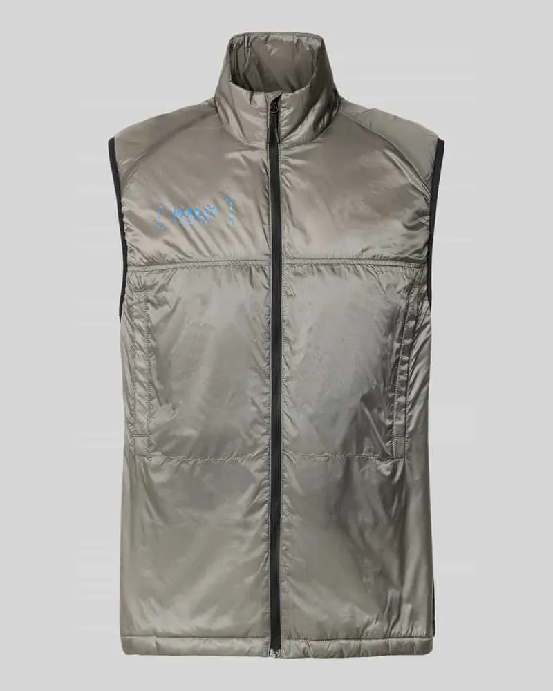 HALO Weste mit Logo und Stehkragen Modell ' SABER Mittelgrau