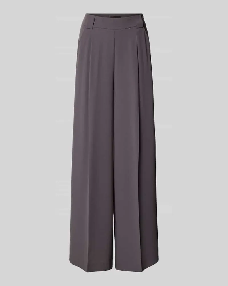 windsor. Wide Leg Stoffhose mit Bundfalten Purple