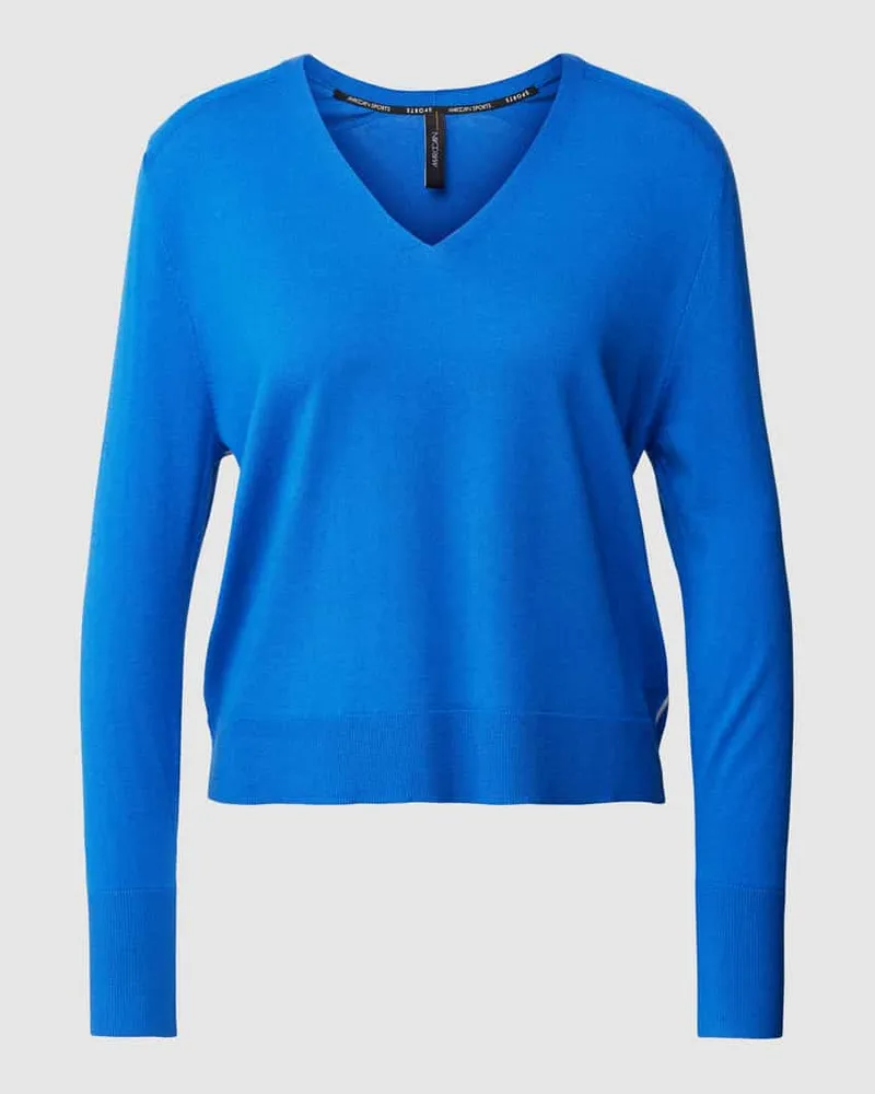 Marc Cain Strickpullover mit V-Ausschnitt mit Kaschmir-Anteil Royal