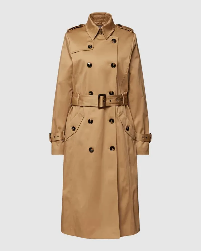 JAKE*S Trenchcoat mit doppelreihiger Knopfleiste Schlamm