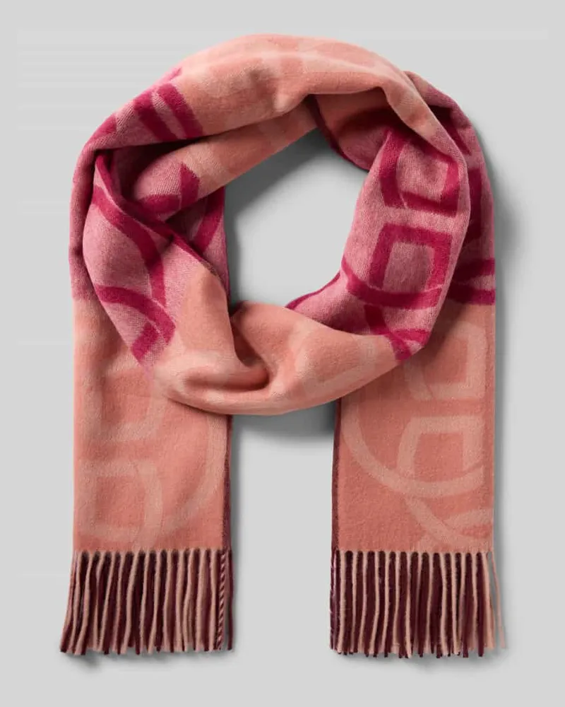 Gant Schal aus Wolle mit Fransen Modell 'MONOGRAM WOOL SCARF Bordeaux