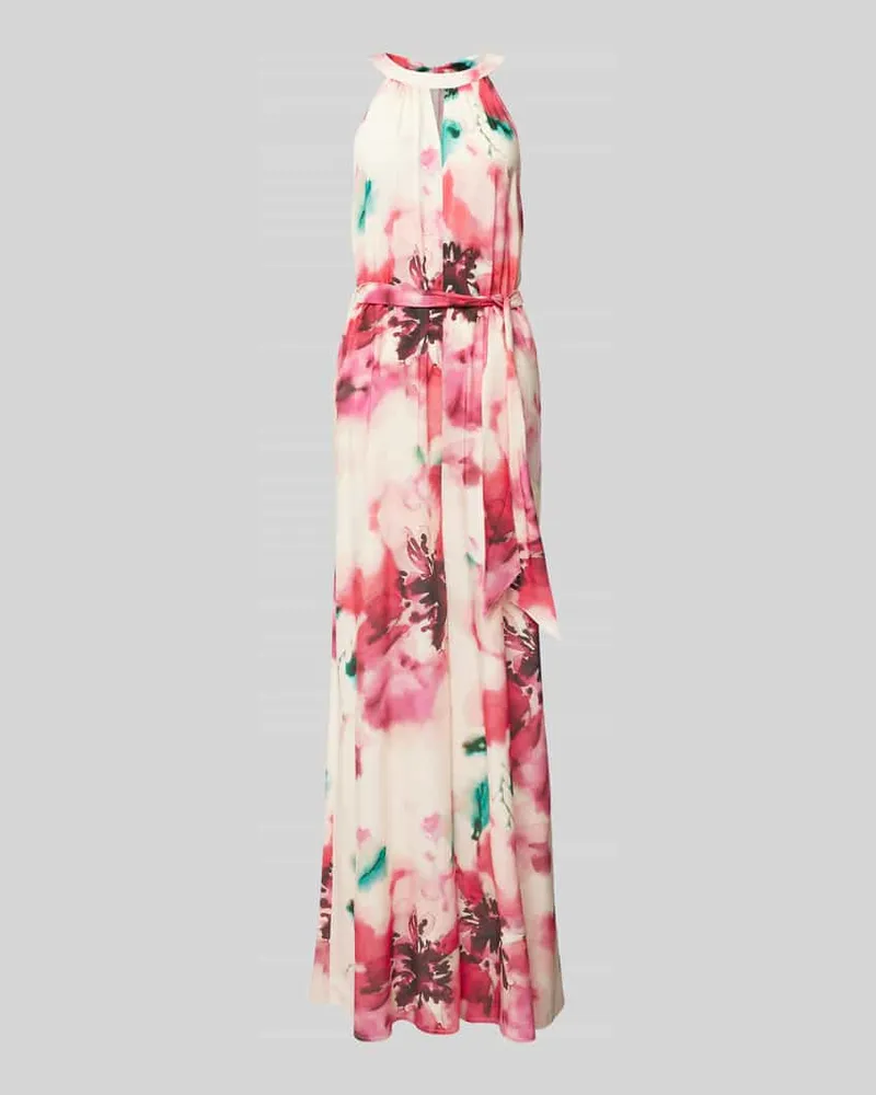 More & More Jumpsuit mit Schlüsselloch-Ausschnitt Rot