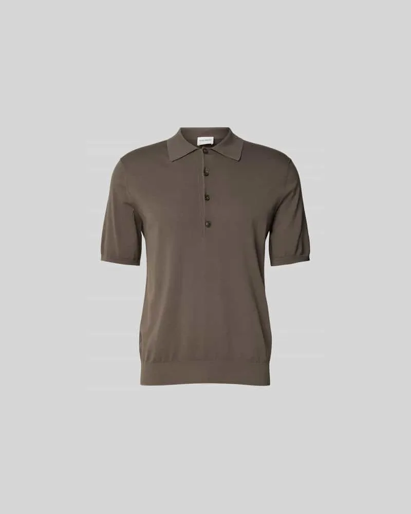 Closed Poloshirt mit gerippten Abschlüssen Anthrazit