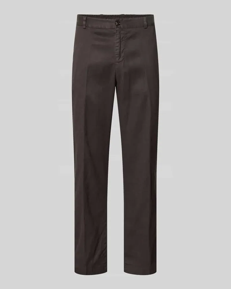 JOOP! Leinenhose mit französischen Eingrifftaschen Modell 'River Schoko