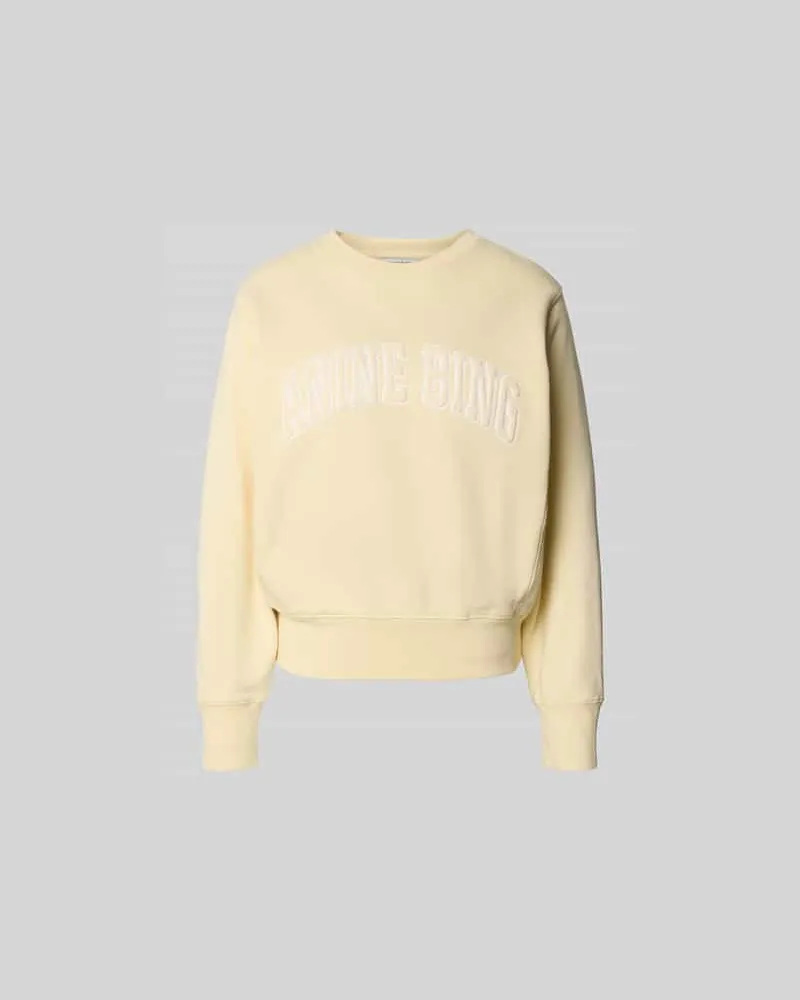 Anine Bing Regular Fit Sweatshirt mit Logo-Detail Hellgelb