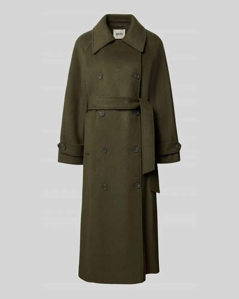 mbyM Mantel aus Woll-Mix mit Bindegürtel Modell 'Odonna Khaki