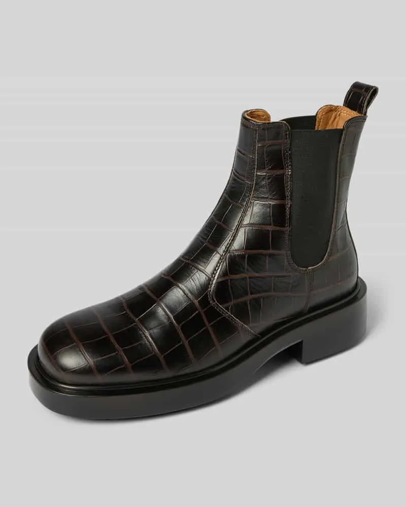 Copenhagen Boots mit elastischem Einsatz Dunkelbraun