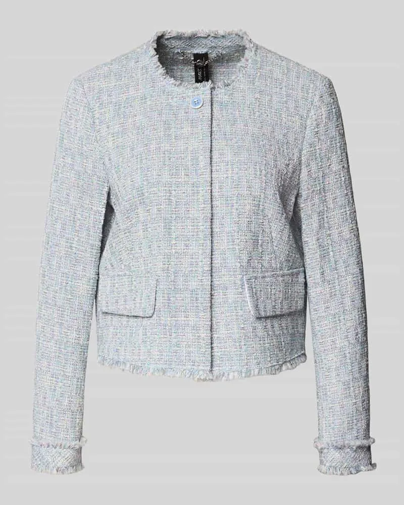 Marc Cain Regular Fit Blazer in Bouclé-Optik Hellblau