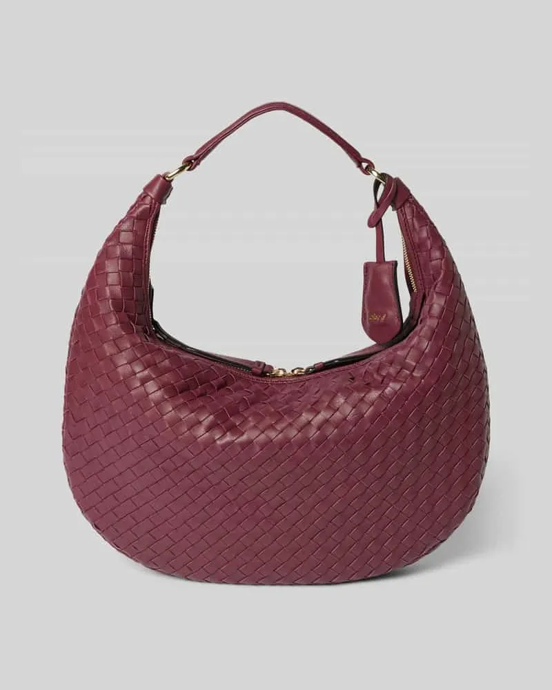 Abro Shoulder Bag mit Logo-Applikation Modell 'Nana Dunkelrot