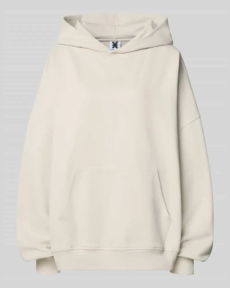 Karo Kauer Oversized Hoodie mit Kapuze und Känguru-Tasche Hellgrau