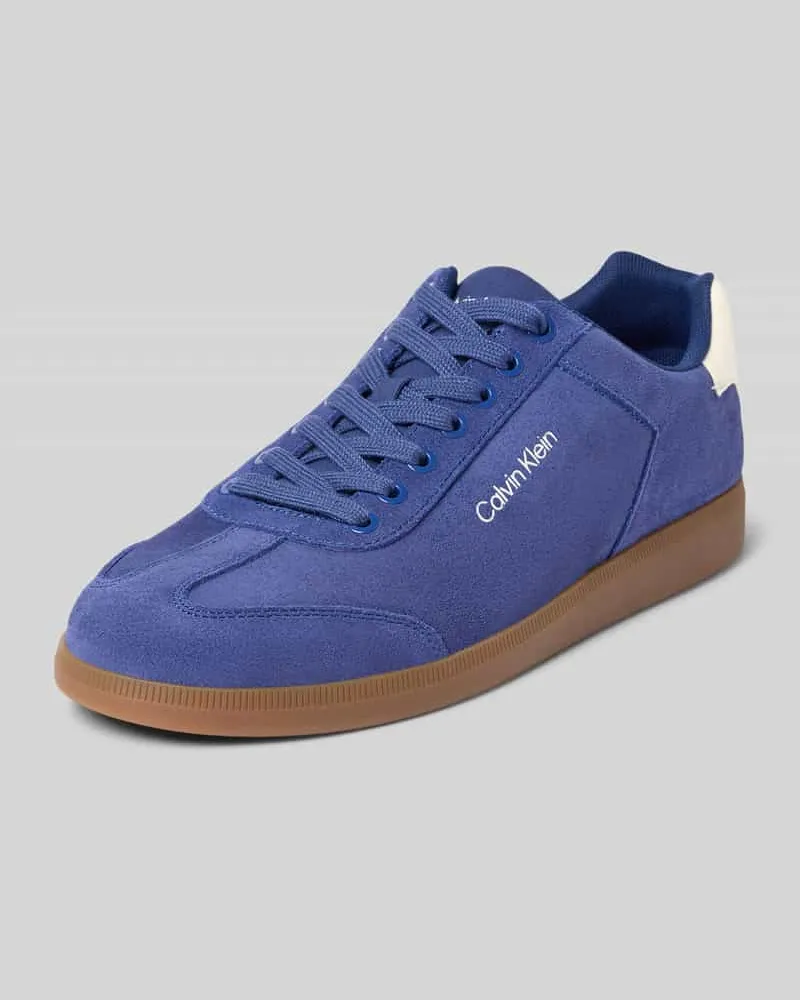 Calvin Klein Ledersneaker mit Label-Schriftzug Royal