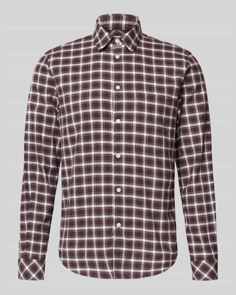 Samsøe & Samsøe Regular Fit Freizeithemd mit Kentkragen Modell 'LIAM Bordeaux