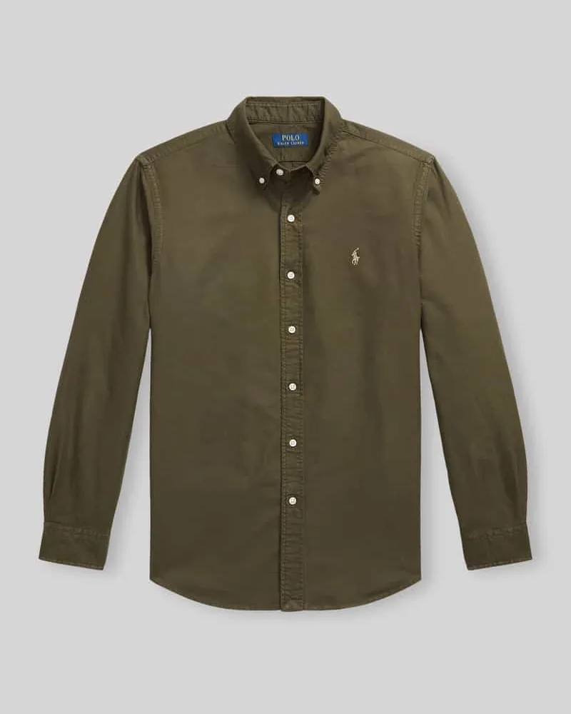 Ralph Lauren Regular Fit Classic Freizeithemd mit Logo-Stickerei Oliv