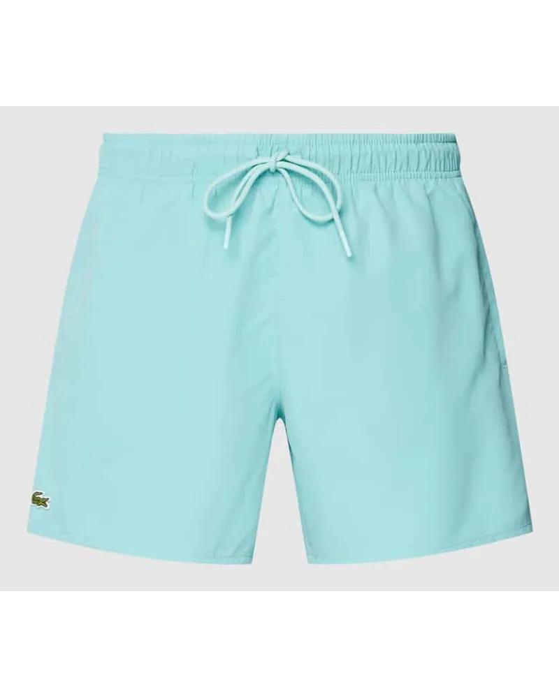 Lacoste Badehose mit Label-Patch Mint