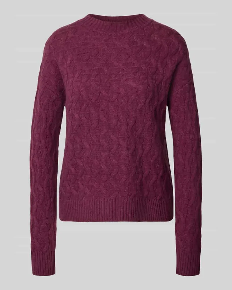 Christian Berg Strickpullover aus Kaschmir mit Rundhalsausschnitt Bordeaux