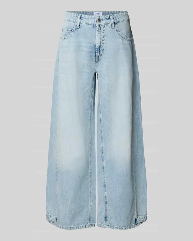Cambio Wide Fit Jeans mit Leinen-Anteil Modell 'Oaklyn Jeansblau