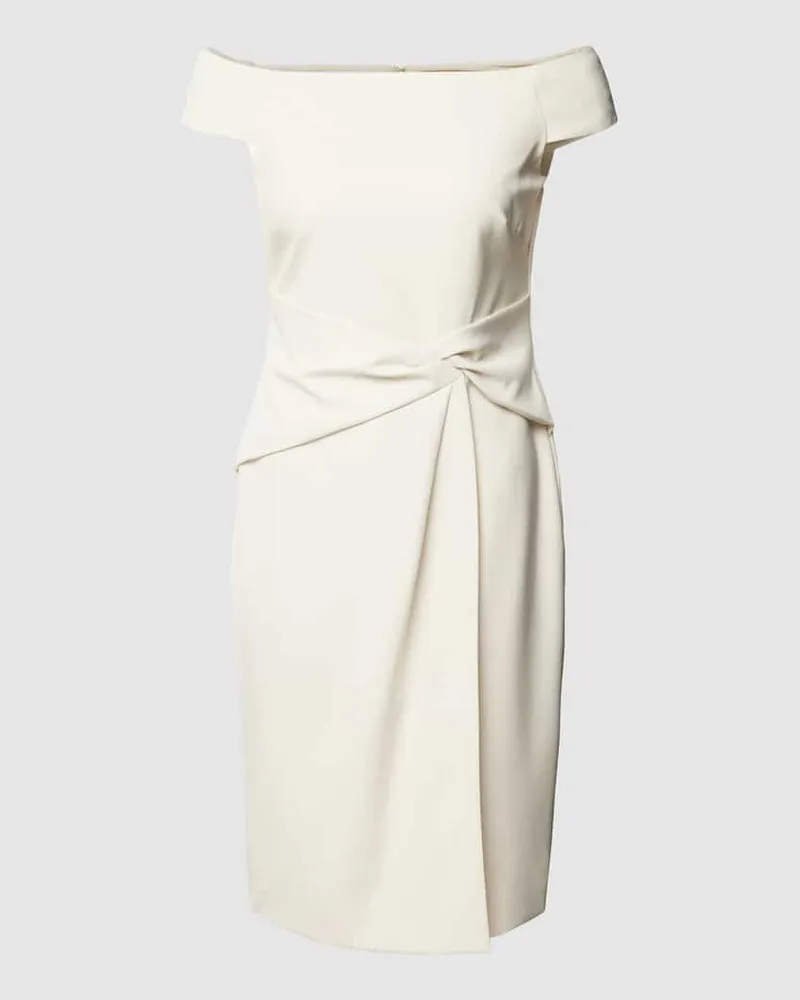 Ralph Lauren Cocktailkleid mit Knotendetail Modell 'SARAN Ecru