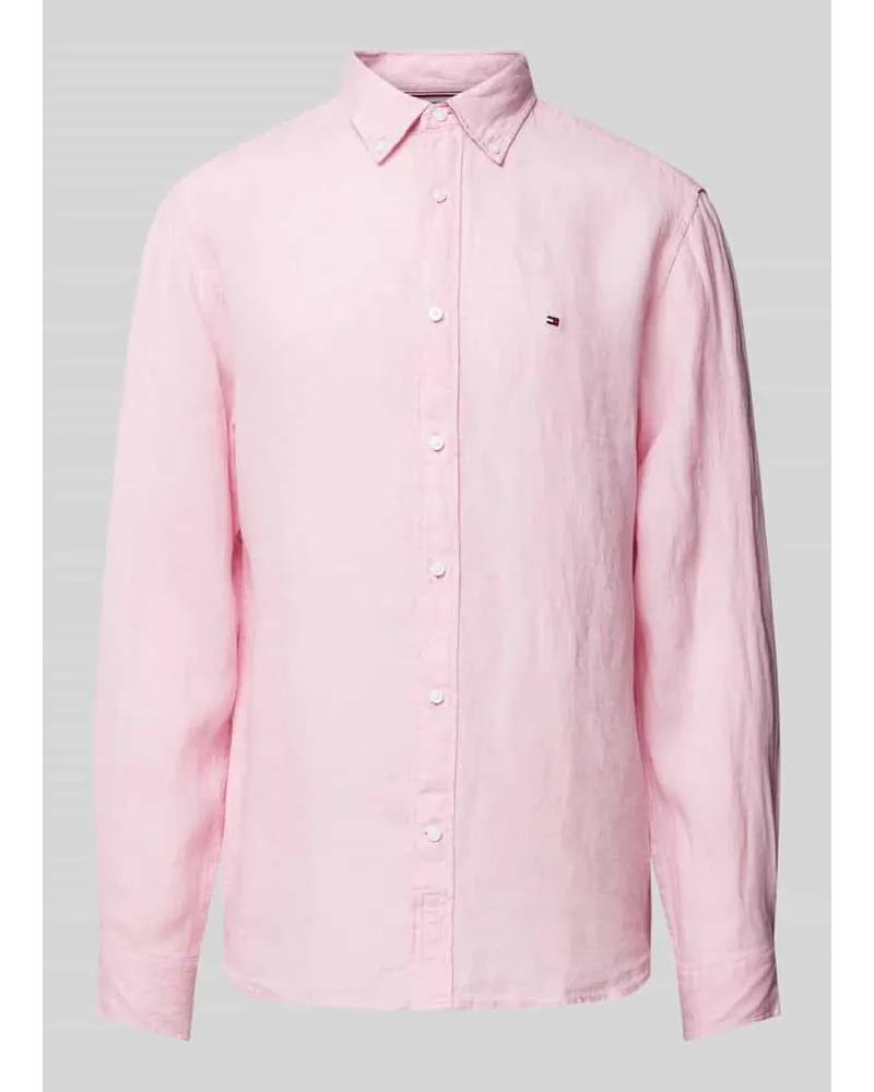 Tommy Hilfiger Regular Fit Freizeithemd aus Leinen Modell 'PIGMENT Pink