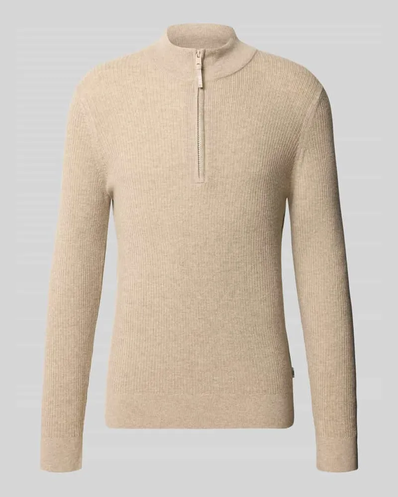 Brax Troyer aus Woll-Cashmere-Mix Modell 'Steffen Mittelbraun