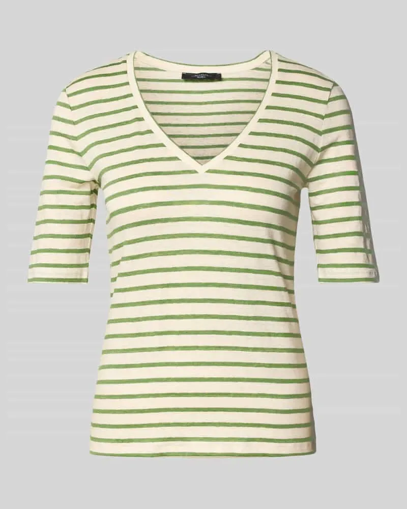 Max Mara T-Shirt mit V-Ausschnitt Modell 'OPZIONE Gruen