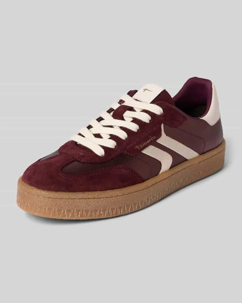 Tamaris Sneaker aus echtem Leder Bordeaux