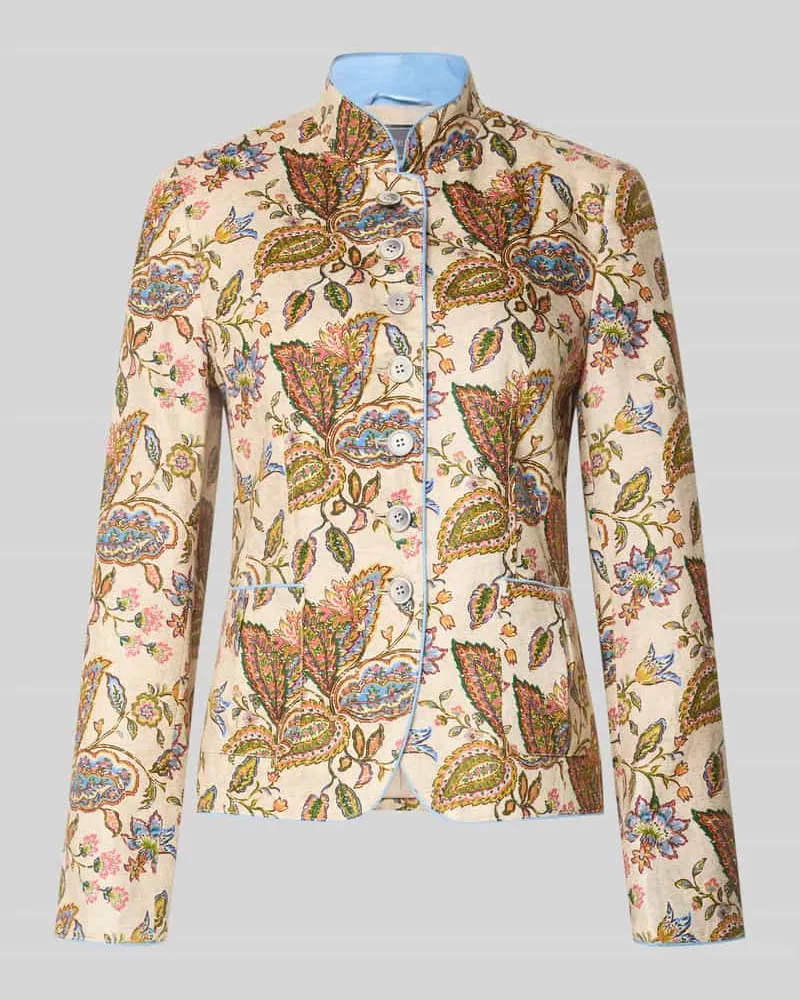 White Label Slim Fit Blazer aus reinen Leinen Sand