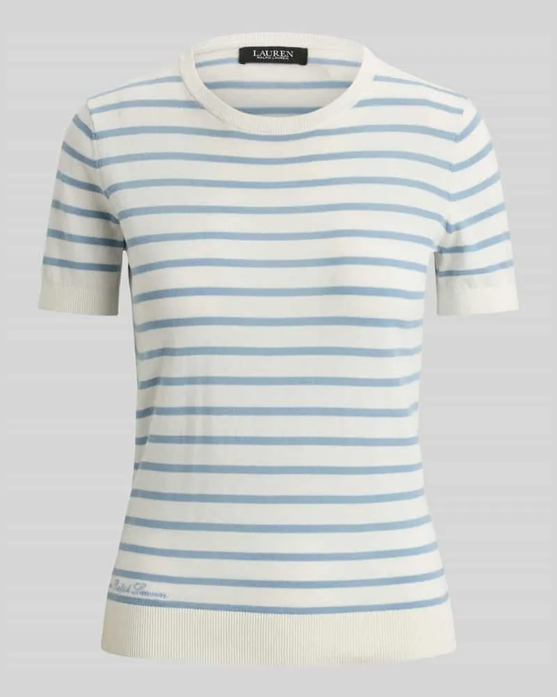 Ralph Lauren Regular Fit Pullover mit kurzem Arm Hellblau