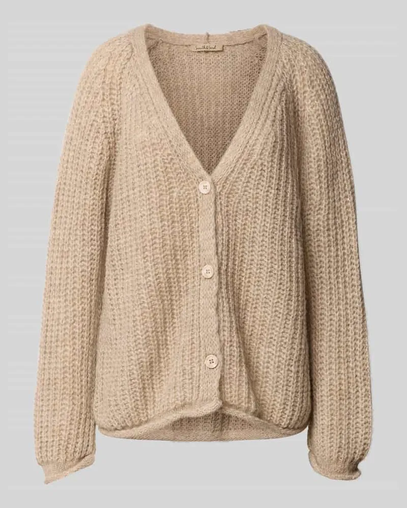 Smith & Soul Oversized Strickjacke mit Knopfleiste Offwhite