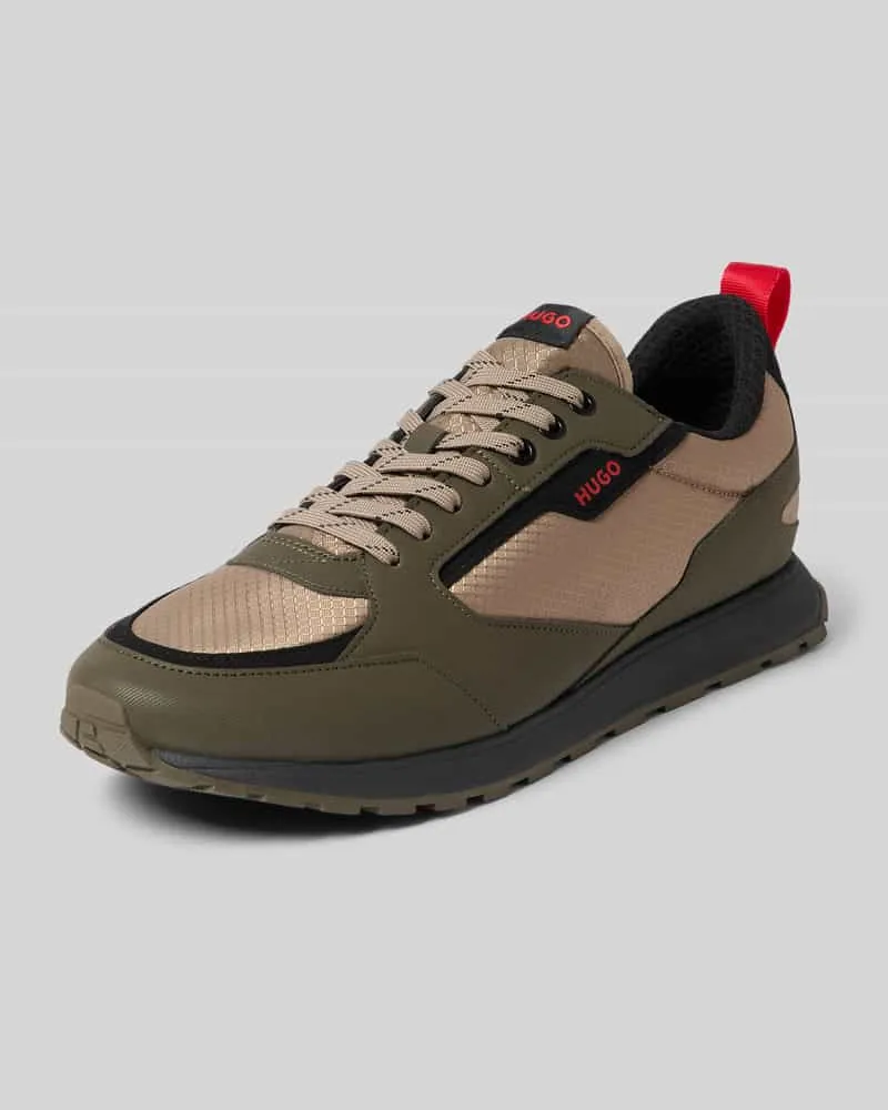 HUGO BOSS Sneaker mit Schnürung Modell 'Icelin_Runn_puny Oliv