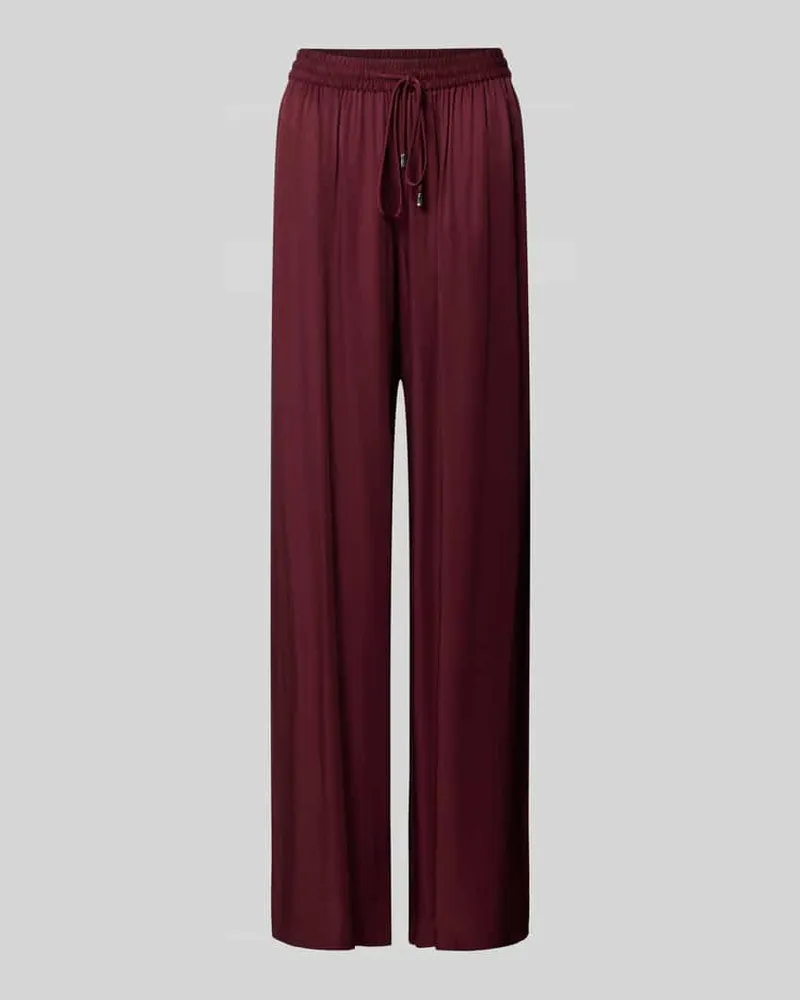 HUGO BOSS Weite Hose mit Tunnelzug Bordeaux