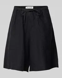 Marc O'Polo Bermudas aus Leinen in unifarbenem Design Black