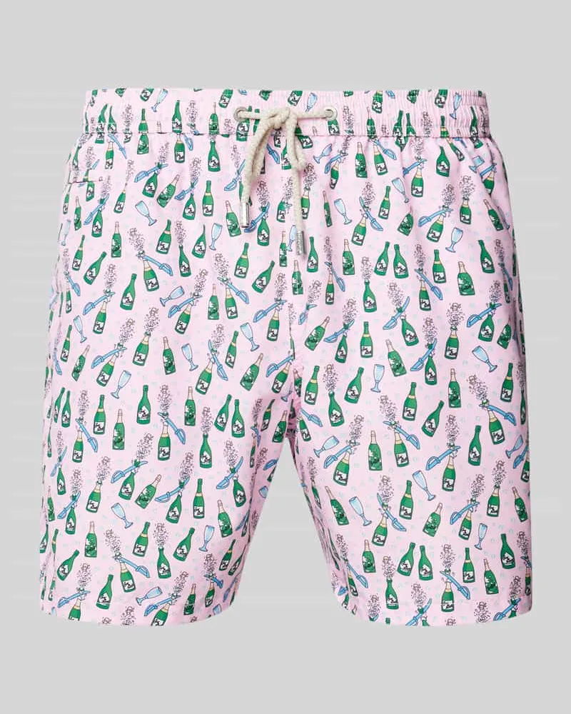 MC2 Saint Barth Regular Fit Badeshorts mit Tunnelzug Flieder