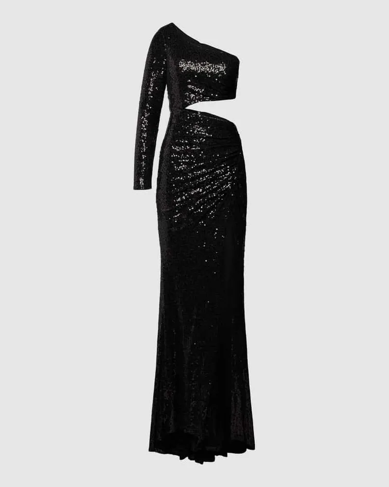 LUXUAR Abendkleid mit Pailletten Black