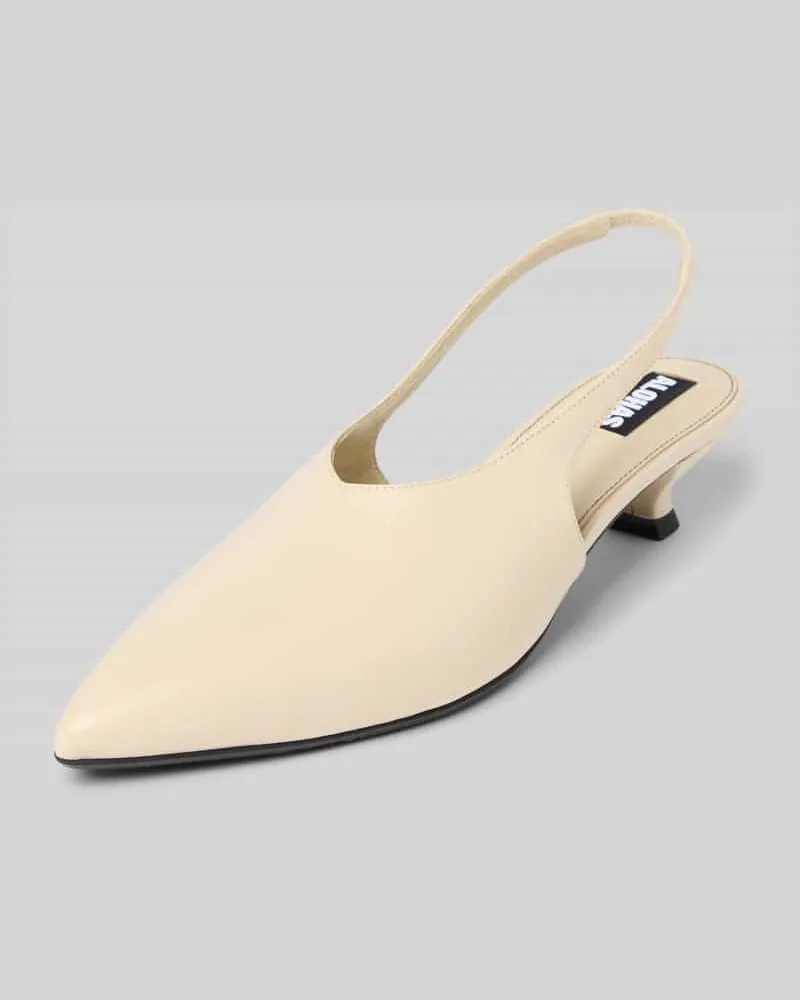 Alohas Pumps aus Leder mit elastischem Riemen Modell 'Eros Ecru