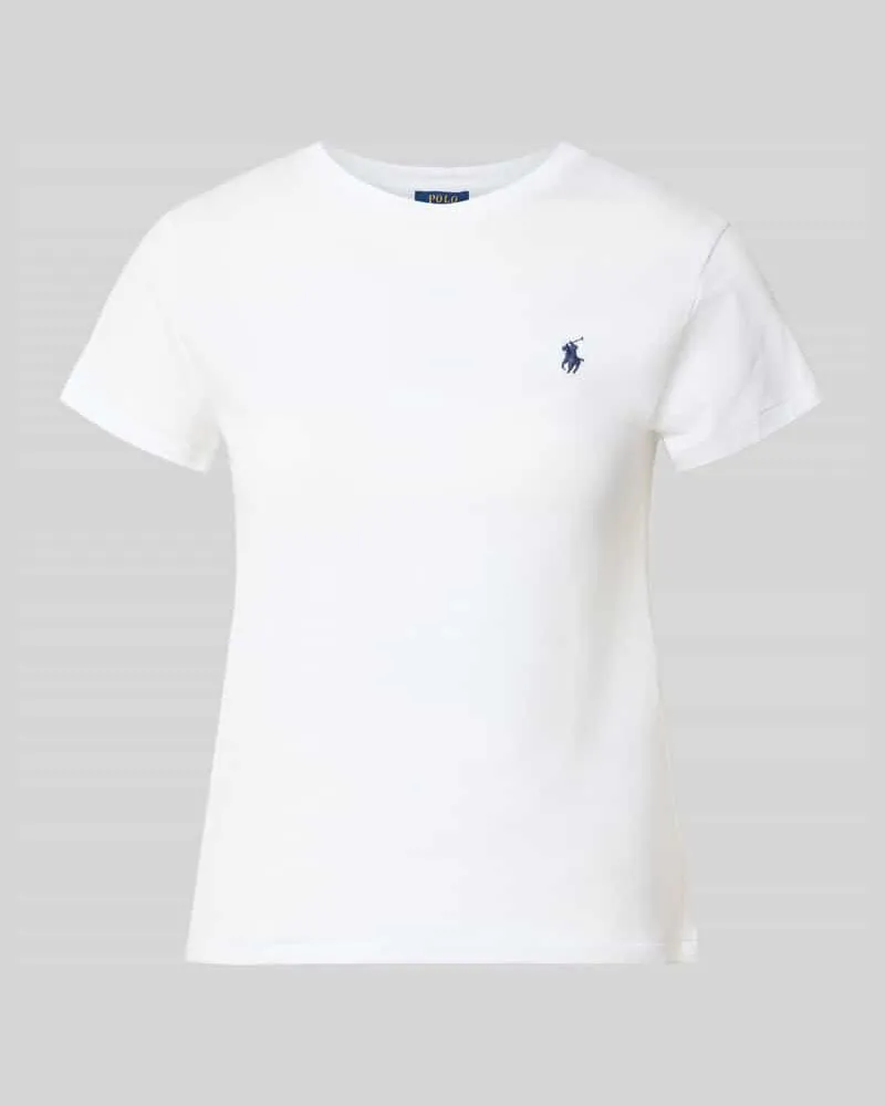 Ralph Lauren Regular Fit T-Shirt aus reiner Baumwolle Weiss