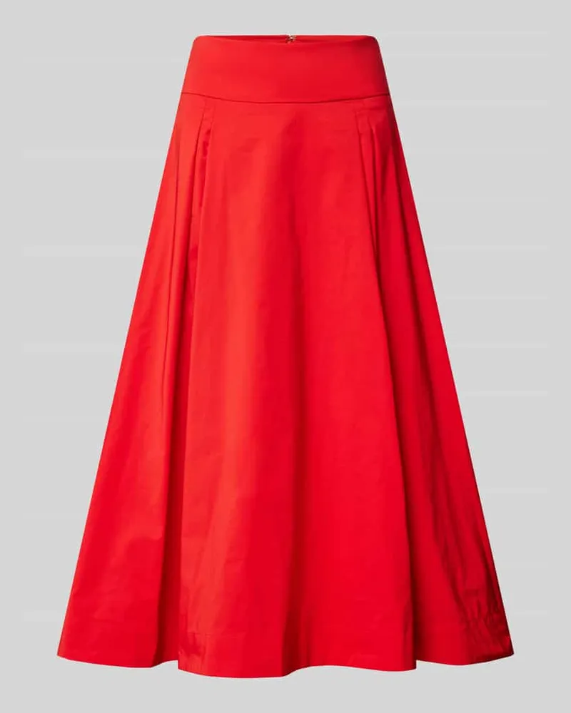 Essentiel Midirock mit Kellerfalten Modell 'Hosanna Rot