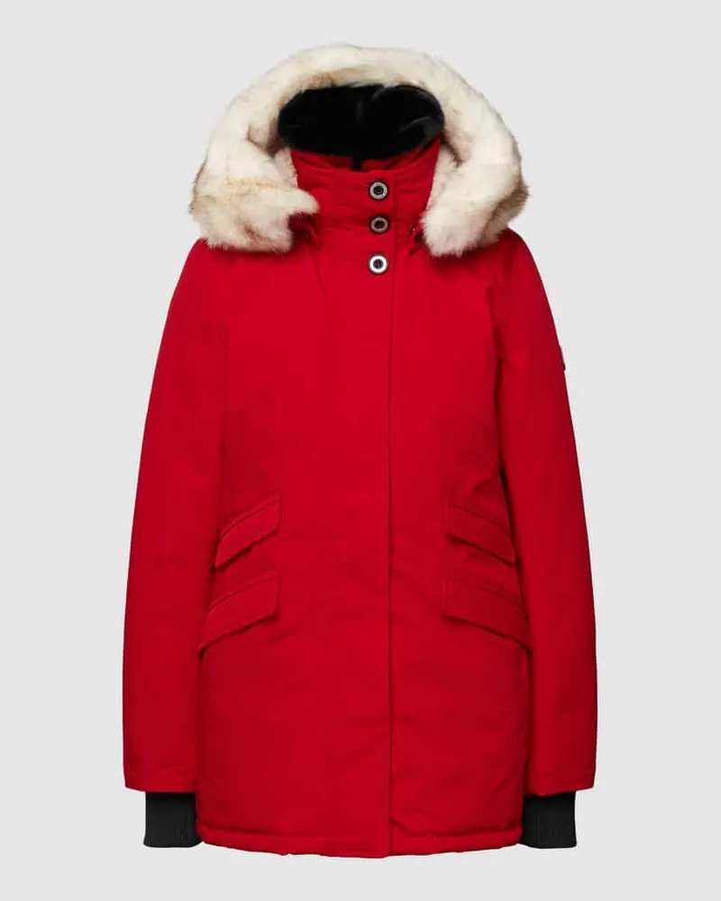 Wellensteyn Regular Fit Funktionsjacke mit Kunstfellbesatz Modell 'ENTERPRISE Rot