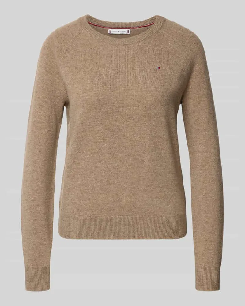 Tommy Hilfiger Regular Fit Strickpullover aus Woll-Kaschmir-Mix Taupe