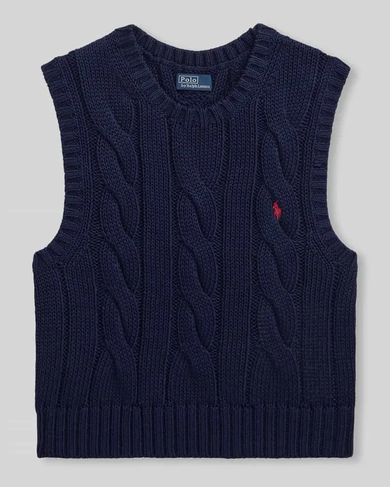 Ralph Lauren Pullunder mit Label-Stitching Marine