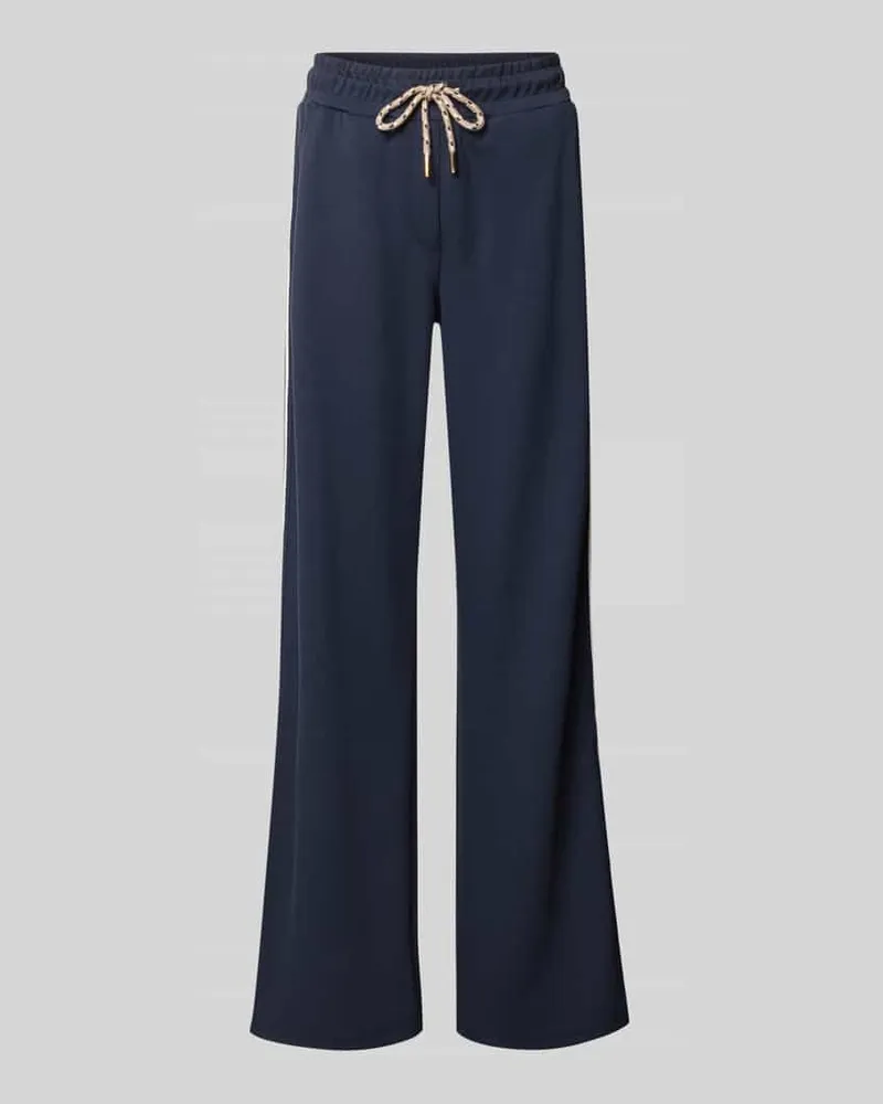 Betty Barclay Sweatpants aus Viskose-Mix mit weitem Bein Marine