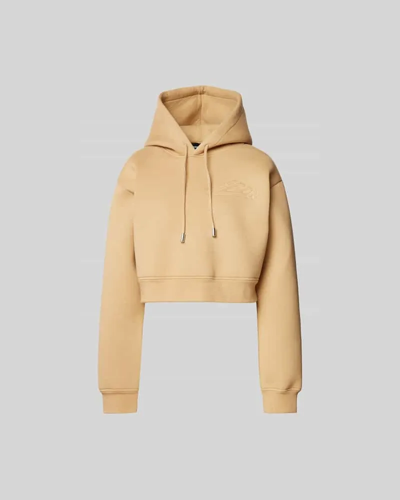 Dsquared2 Cropped Hoodie mit Kapuze Camel