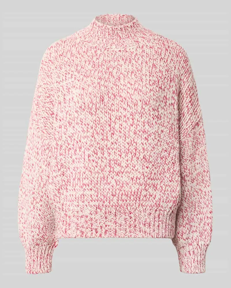 Rich&Royal Strickpullover mit Stehkragen Rot