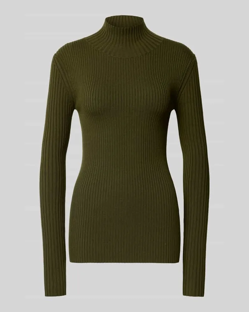 Victoria Beckham Longsleeve aus Woll-Mix Dunkelgruen