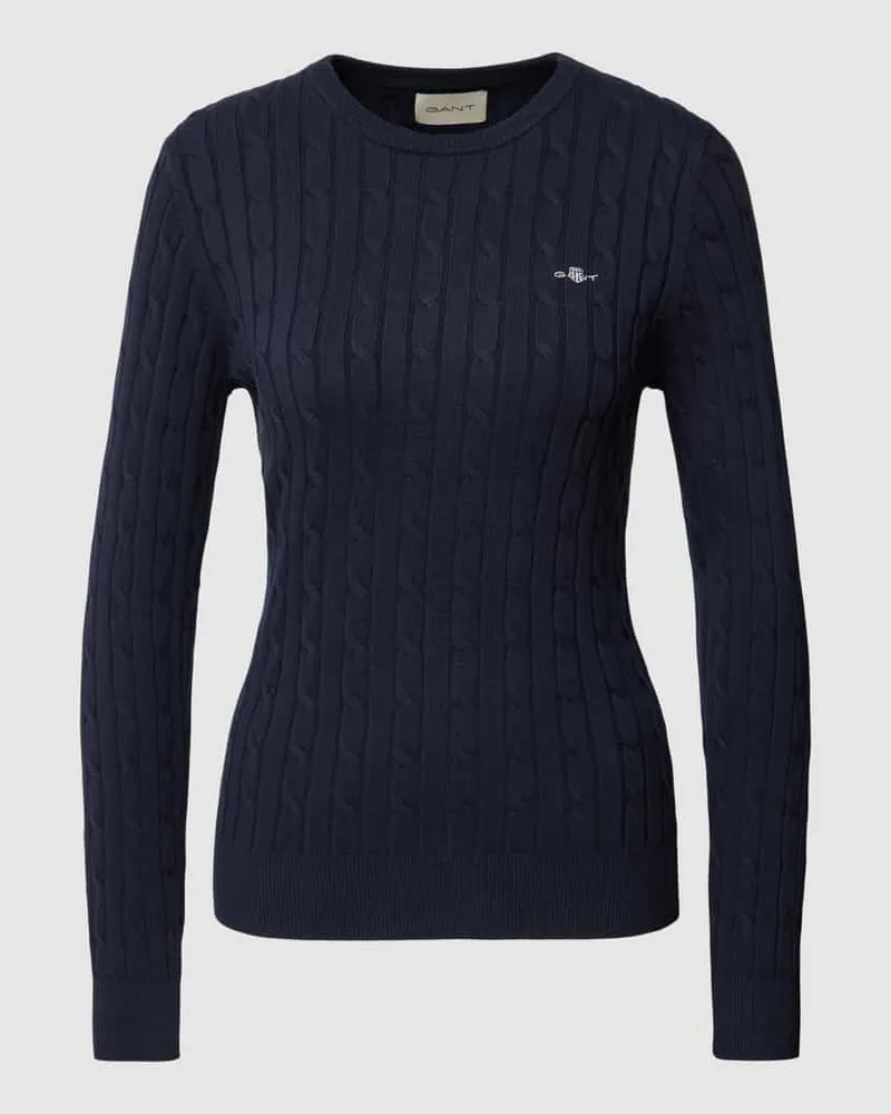 Gant Strickpullover mit Label-Detail Marine